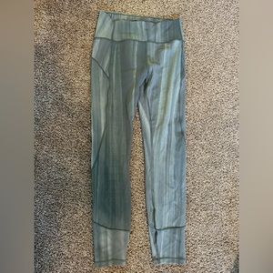 Lululemon In Movement Tight Linear Spray Dye Deep Ocean Speed Wunder Legging